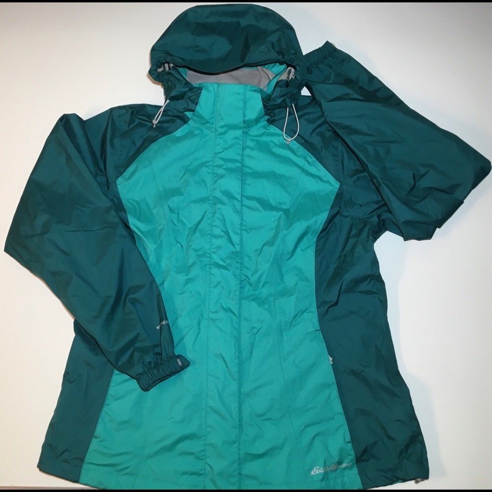 Eddie Bauer Women’s Windbreaker Jacket SZ L Green